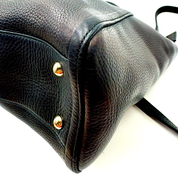 Auth Gucci Black / Brown Cherry Metallic Leather 2way SoHo Working Tote Satchel - Picture 8 of 16